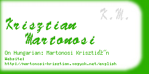 krisztian martonosi business card